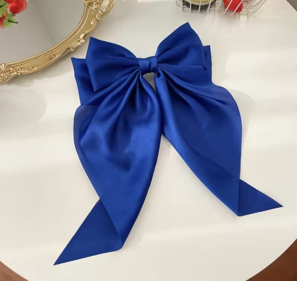 Заколка-автомат "Бант" 20х35 см Синій Сміла - фото 3