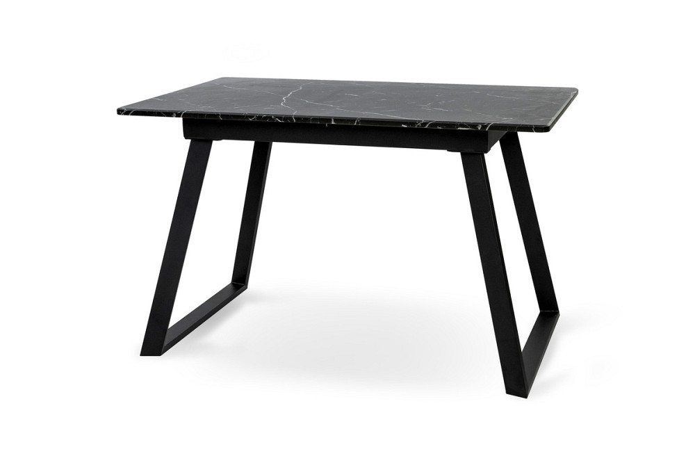 Стіл Тандем 120(+40)*75 чорний метал/мрамор чорн Киев - изображение 3