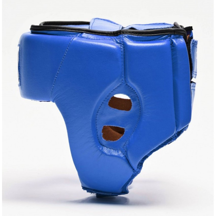 Боксерський шолом турнірний для змагань синій натуральна шкіра Leone Contest Blue розмір L Київ - фото 5