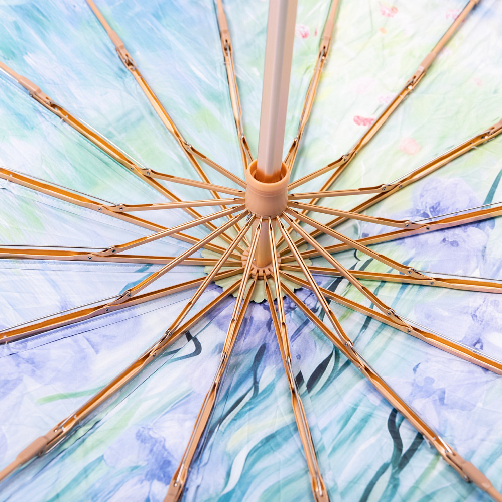 Yiwu Парасолька механічна з принтом надійна з поліестеру діаметр 99 см Блакитна HP-23-3BL Коломыя - изображение 9