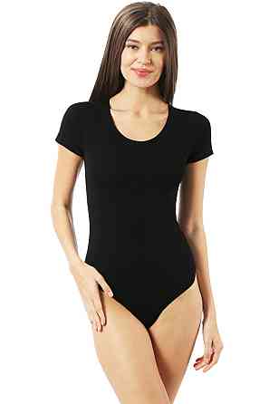 Боди с коротким рукавом глубокий вырез Ozkan 0601 Черный, L Киев