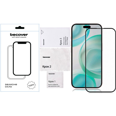 Стекло защитное BeCover Apple iPhone 16 Pro Black (712124) Винница - изображение 4