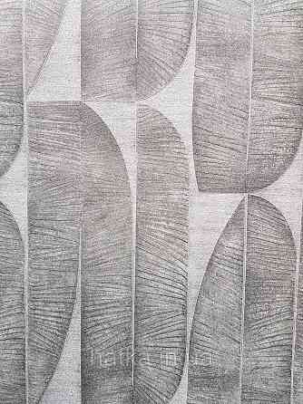 Шпалери вінілові на флізеліні AS creation Metropolitan stories By Time 0,53х10 модерн листя фігури смужки чорні сірі Київ