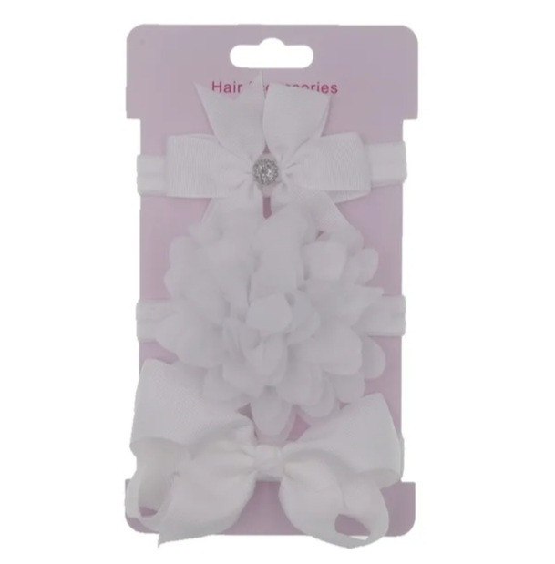 Набор детских повязок 3 штуки универсальный белый Киев - изображение 1