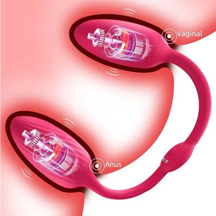 Двойной гибкий анально-вагинальный вибратор Pretty Love Double Egg Винница - изображение 2