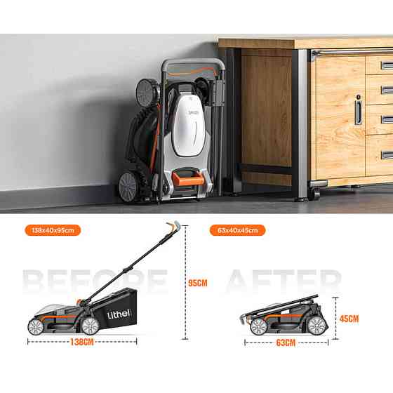 Аккумуляторная газонокосилка Litheli, питание от павербанка (УМБ Litheli Power Bank 20000 mAh, 45W, 4А SE в Киев