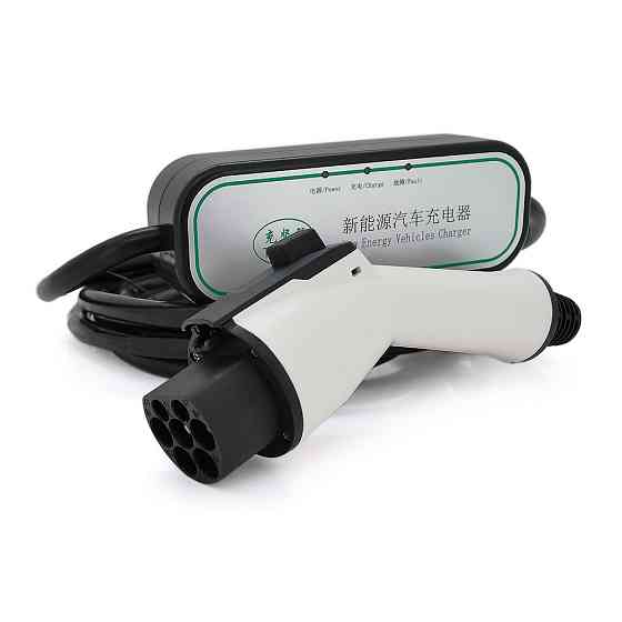 Зарядное устройство электромобиля DC: 220V/16A, длина кабеля 10m, IP67, разъем GB/T, LED-индикация Киев