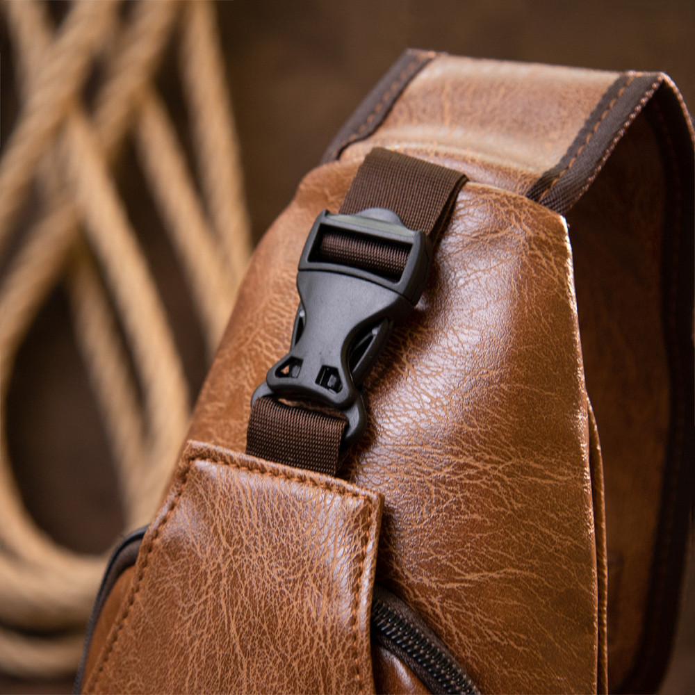 Сумка крос боді смарт зі шкірозамінника Vintage 20573 Руда Київ - фото 2