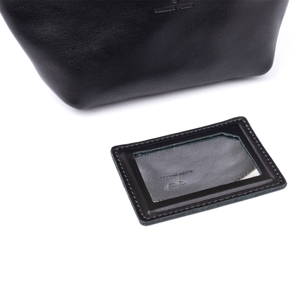 Жіноча косметичка зі шкіри Amelin Чорна (GRANDE PELLE) Київ - фото 9