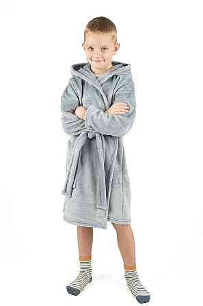 Халат детский, велсофт Лабубу серый топ Юрма одяг Киев