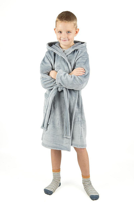 Халат детский, велсофт Лабубу серый топ Юрма одяг Киев - изображение 3