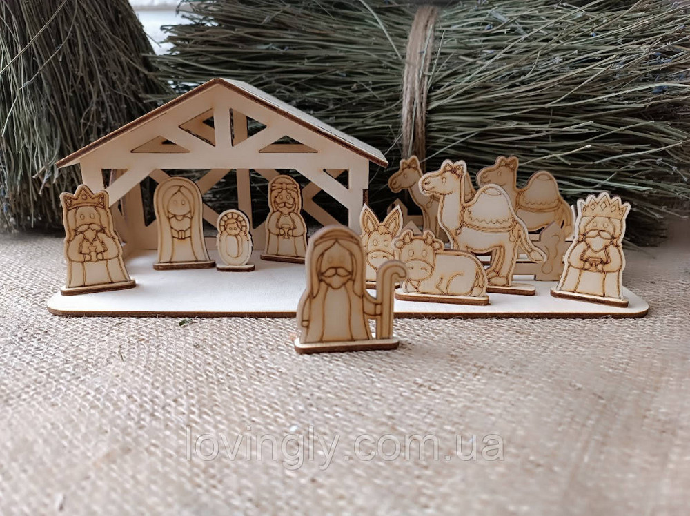 Сувенирный рождественский вертеп с фигурками 29/12/12 см Ирпень - изображение 2