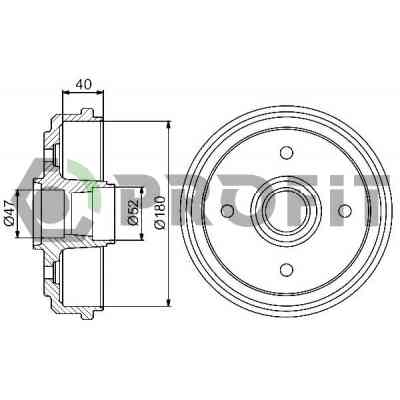 Гальмівний барабан Profit 5020-0015 Вінниця