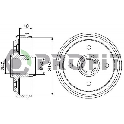 Гальмівний барабан Profit 5020-0015 Вінниця - фото 1