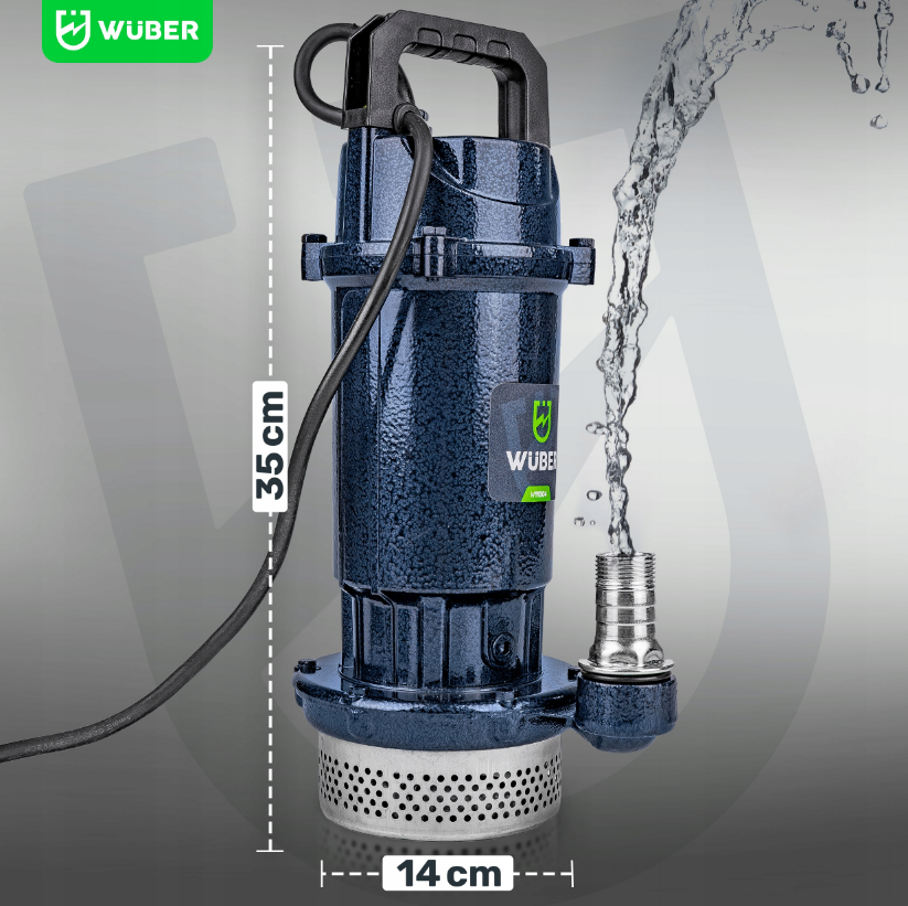 Дренажний насос для брудної та чистої води 400Вт 5100л/год Wuber (Польща) Київ - фото 7