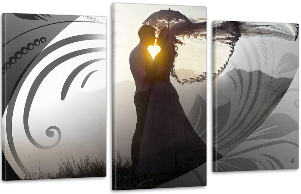 Модульна картина Закохані Абстракція Art-146_3 Київ - фото 1