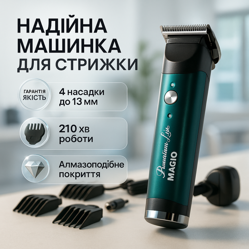 Машинка для стрижки посіченого волосся Magio МG-183, Машинка для стрижки акумуляторна з насадками NG-43 Львів - фото 19