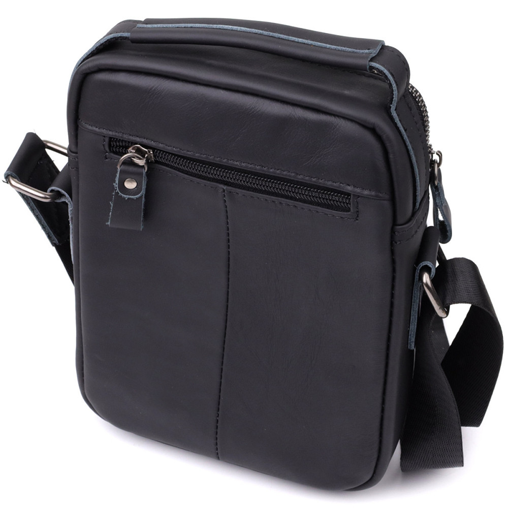 Деловая мужская сумка из натуральной кожи Черный (Vintage) Киев - изображение 6