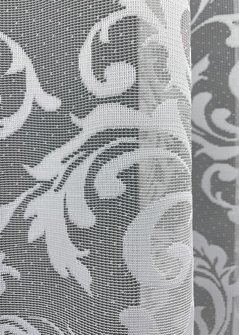 Тюль жаккард, цвет белый 1448т Киев - изображение 5