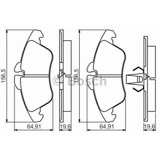 Тормозные колодки Bosch дисковые передние MERCEDES/VW Sprinter/Vito(638)/LT ''F PR2 0986495245 Харьков