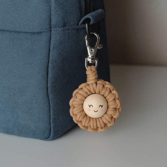 Набір макраме для рукоділля для ручної пряжі брелока для ключів або аксесуарів 10х5см, коричневий Кам'янець-Подільський