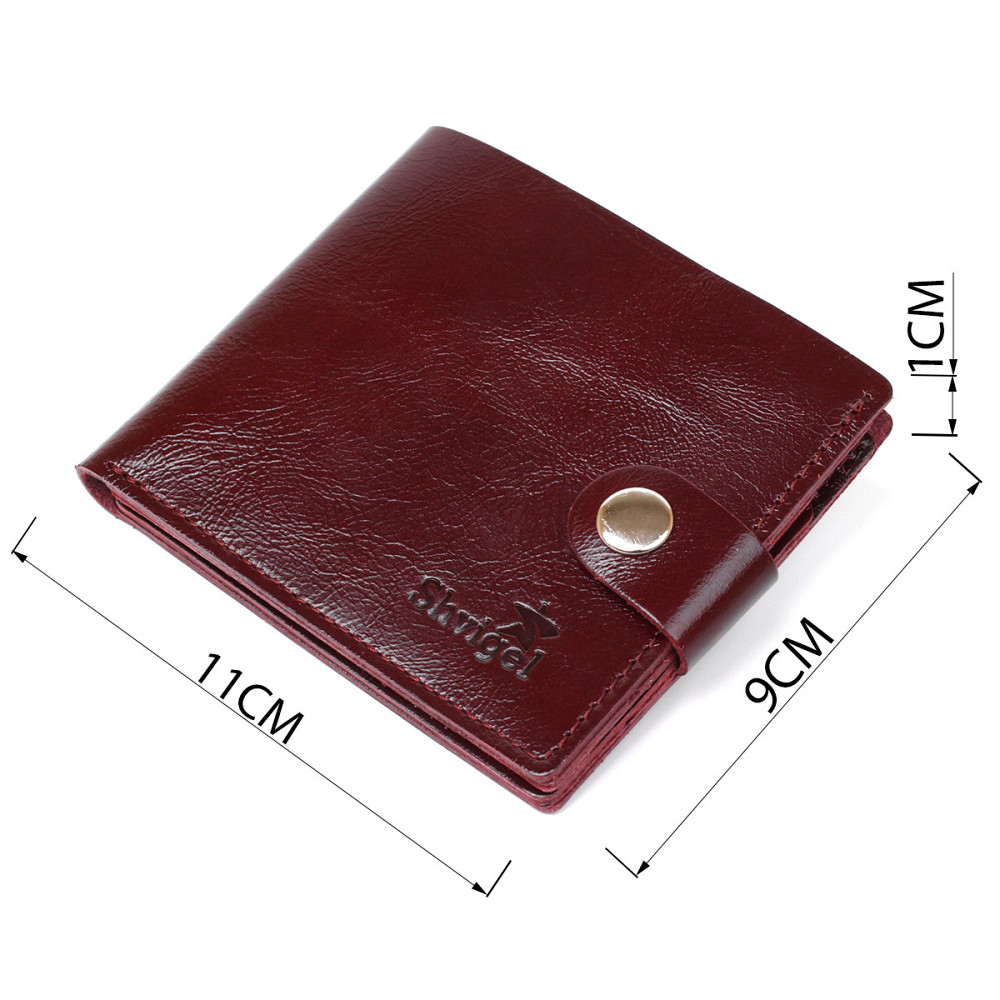 Женское глянцевое кожаное портмоне Shvigel 16463 Вышневый Киев - изображение 3