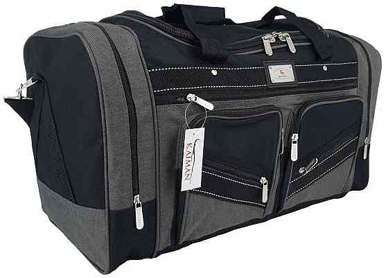 Сумка дорожня KAIMAN 70 см чорно-сіра S700402 Київ