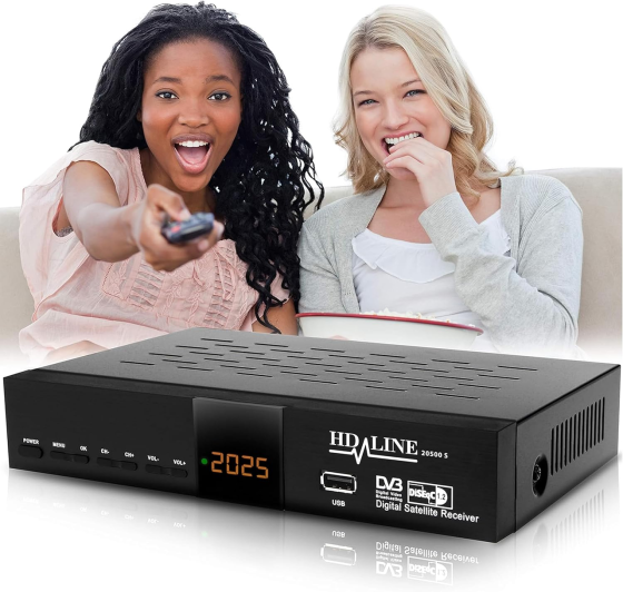 Супутниковий HD-ресивер HD-Line Echosat 20500 S: Full HD 1080p, HDMI, 2xUSB, DVB-S2, тюнер для Astra, Hotbird, Türksat Київ