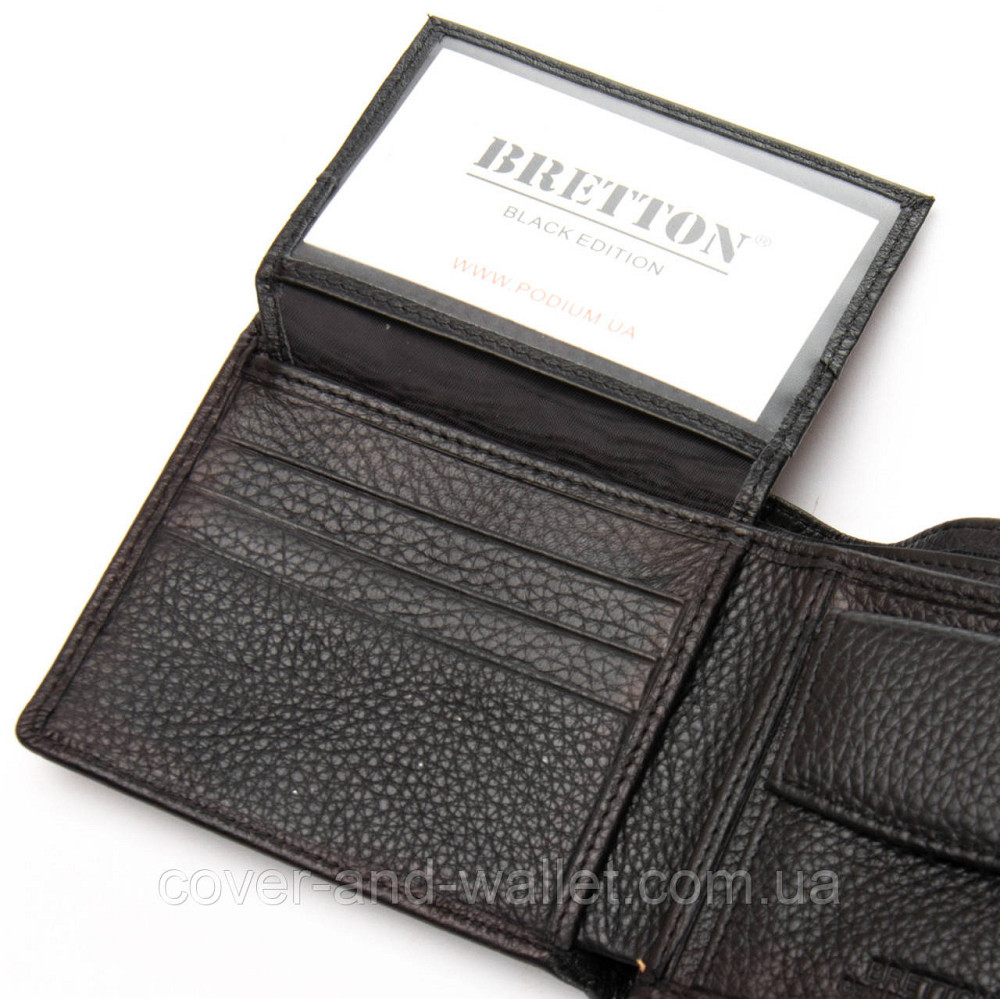 Стильный мужской кошелек с тиснением под крокодта из натуральной кожи BRETTON Киев - изображение 5