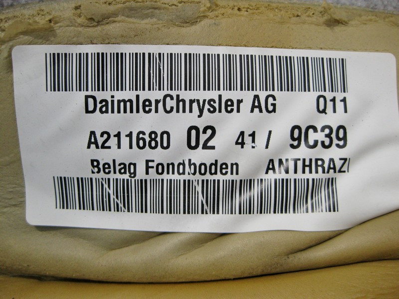 Mercedes-Benz  A2116800241 9C39 Килим салону задній колір "Антрацит" E-Class W211 Одесса - изображение 5