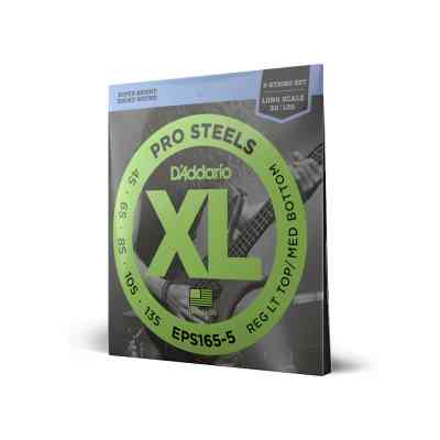 Струни для гітари D&apos;Addario XL Pro Steels Bass Reg Light Top / Med Bottom 5-String (45-135) (EPS165-5) Вінниця