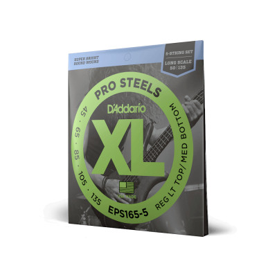 Струны для гитары D'Addario XL Pro Steels Bass Reg Light Top / Med Bottom 5-String (45-135) (EPS165-5) Винница - изображение 2