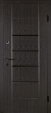 Двері вхідні Наші Двері РУБІЖ ПВХ Б-287(443) Венге горизонт темний 860х2040 мм Київ