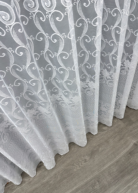 Тюль VR-Textil 643т Преміум Жакард Білий 300х270 см (40-302) Київ - фото 8