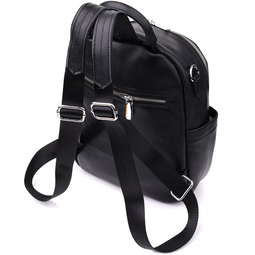 Жіночий рюкзак з натуральної шкіри Vintage 23057 Чорний Київ - фото 2