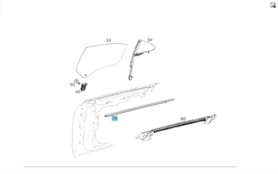 Mercedes-Benz  A1177350282 Хром молдинг під скло задніх правих дверей CLA Shooting Brake X117 CLA C117 Одесса