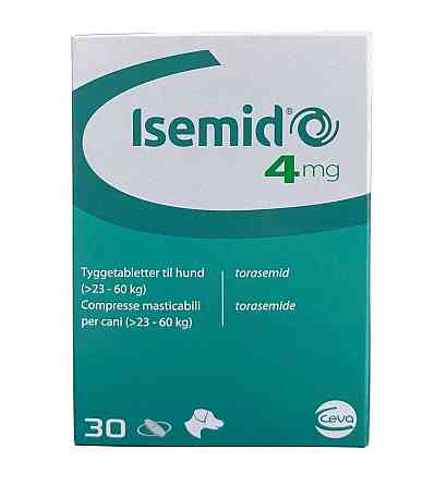 Ceva Isemid (Ісемід) 4 мг при перших клінічних ознаках застійної серцевої недостатності для собак, 30 таблеток Вінниця