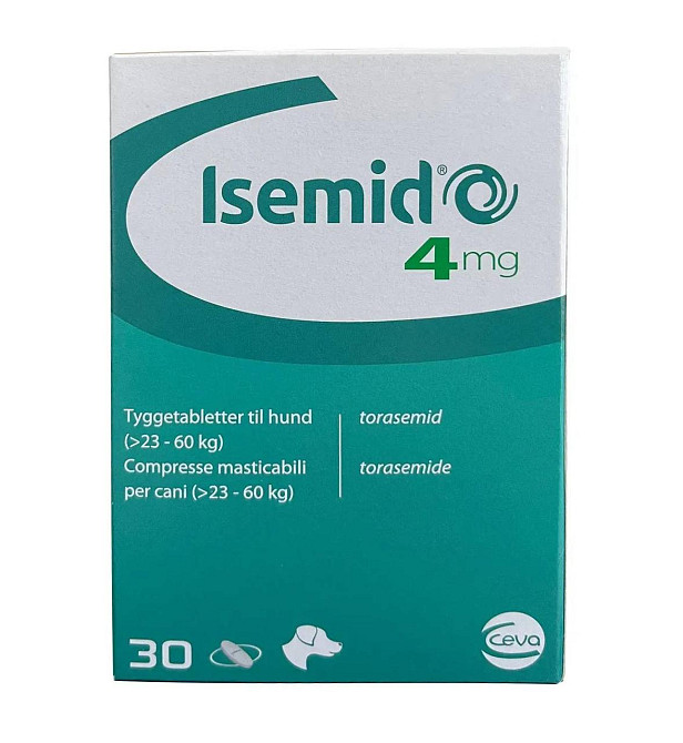 Ceva Isemid (Исемид) 4 мг при клинических признаках застойной сердечной недостаточности для собак, 30 таблеток Винница - изображение 1