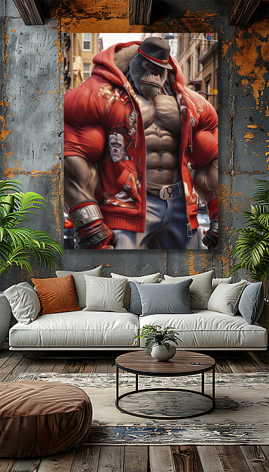 Картина Холсті в спортзал  Мавпа KLM_6 70х100 см Київ - фото 3