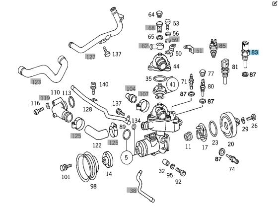 Mercedes-Benz  A0051536328 Датчик температури палива Одеса