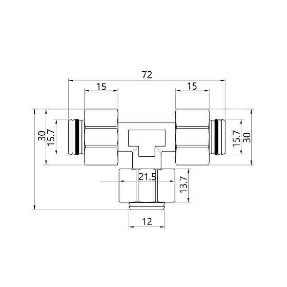 Трійник обтискний Thermo Alliance Standart 20х16х20 SD158W201620 Київ