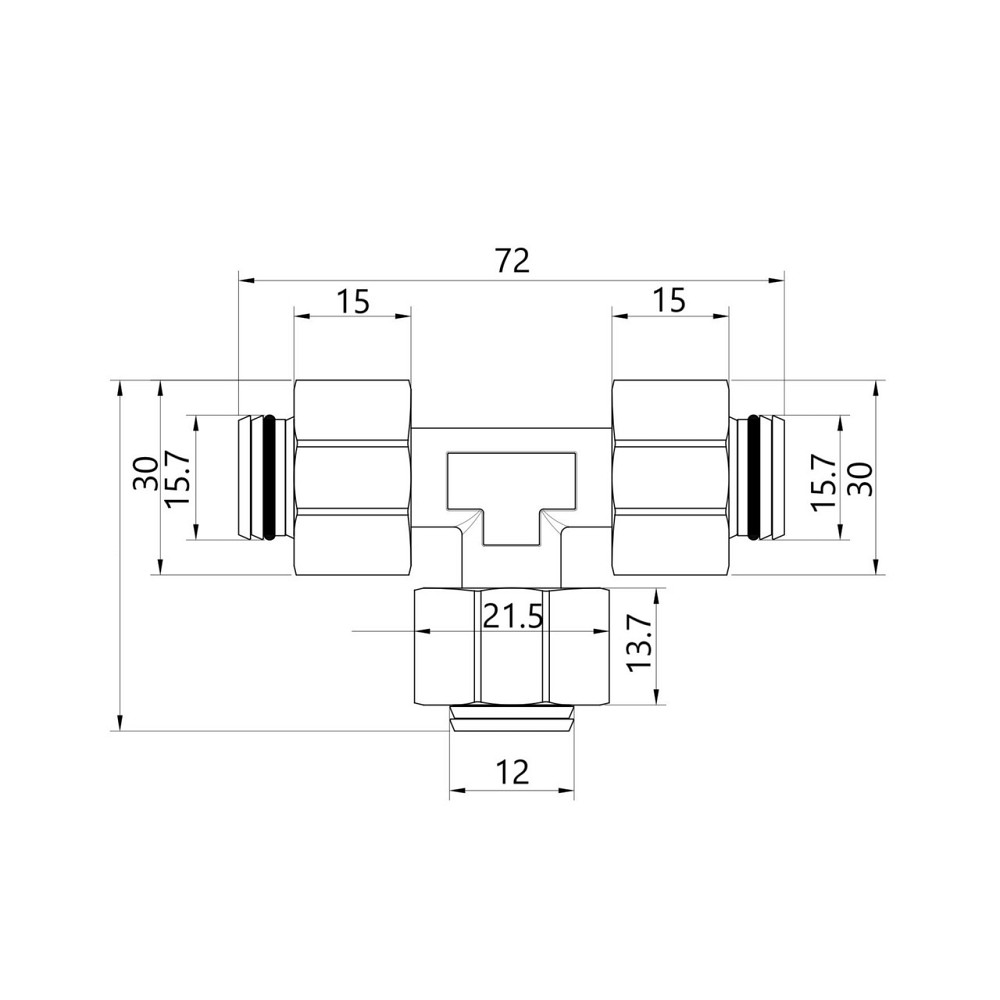 Тройник обжимной Thermo Alliance Standart 20х16х20 SD158W201620 Киев - изображение 2