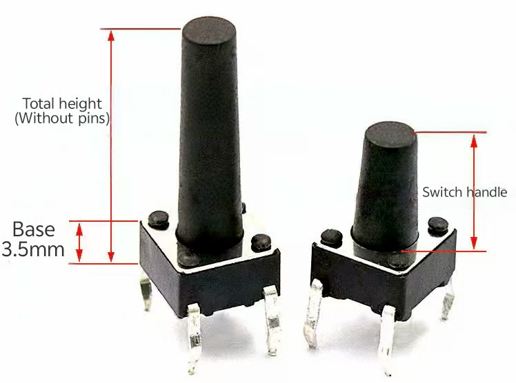 Кнопка тактова 6x6 мм, 100 шт, радіодеталі Київ - фото 5