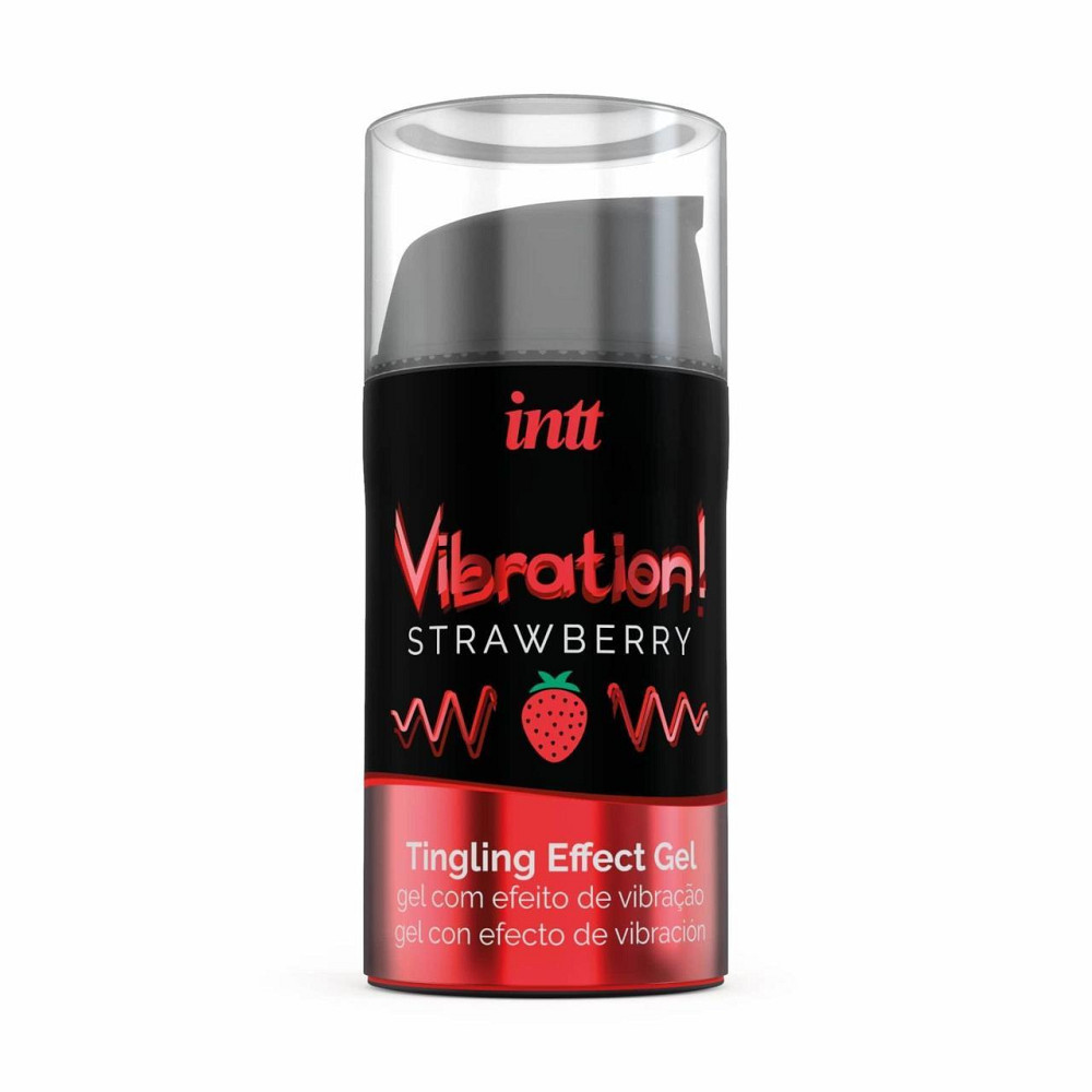 Жидкий вибратор Intt Vibration Strawberry (15 мл), густой гель, очень вкусный, действует до 30 минут Sex Aura Киев - изображение 2