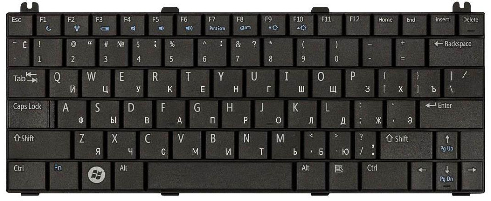 Клавиатура для ноутбука Dell Inspiron Mini (12, 1210) Black, RU Вінниця - фото 2