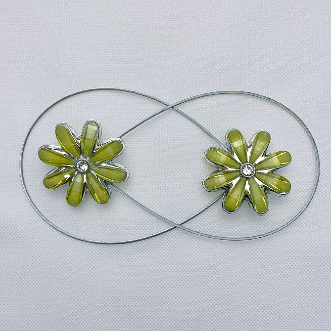 Магніти для штор та гардин "Квітка" набір 2 шт Салатовий (81-246) Київ - фото 5