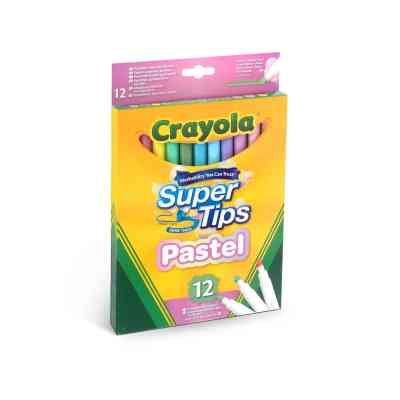 Фломастери Crayola Supertips (washable) пастельні кольори, 12 шт (58-7515) Вінниця