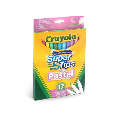 Фломастери Crayola Supertips (washable) пастельні кольори, 12 шт (58-7515) Вінниця - фото 1