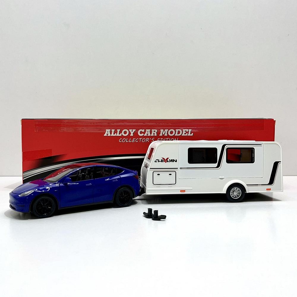 Машина з трейлером масштаб 1:32 інерція звук світло Синій (B21045) Чернігів - фото 2