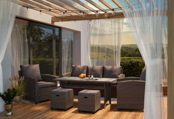 Комплект садових меблів Di Volio Genova Бежевий/Світло-сірий Киев